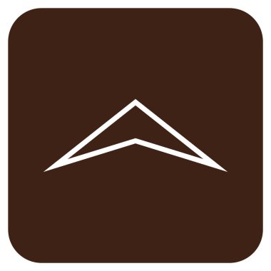 Vektör simge düz yukarı ok ucu kare