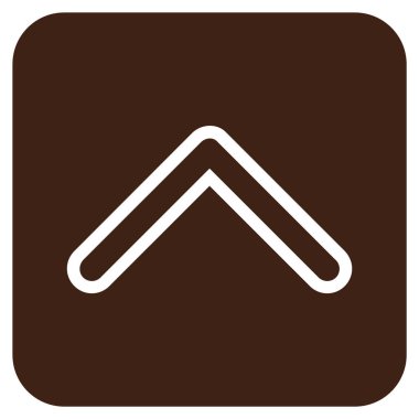 Vektör simge düz yukarı ok ucu kare