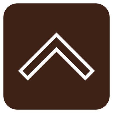 Vektör simge düz yukarı ok ucu kare