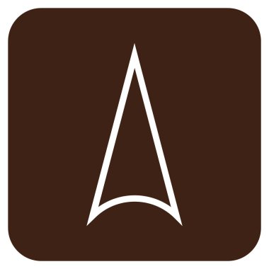 Vektör simge düz yukarı ok ucu kare