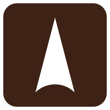 Vektör simge düz yukarı ok ucu kare