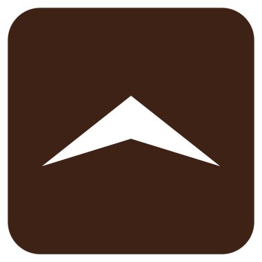 Vektör simge düz yukarı ok ucu kare