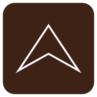 Vektör simge düz yukarı ok ucu kare