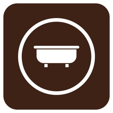 Küvet düz kare vektör simgesi