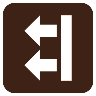 Sol düz kare vektör simge getir