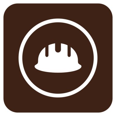 Oluşturucu işçisi düz kare vektör simgesi