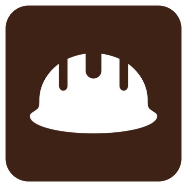 Oluşturucu işçisi düz kare vektör simgesi