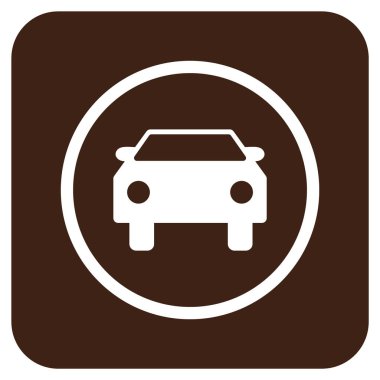 Araba düz kare vektör simgesi