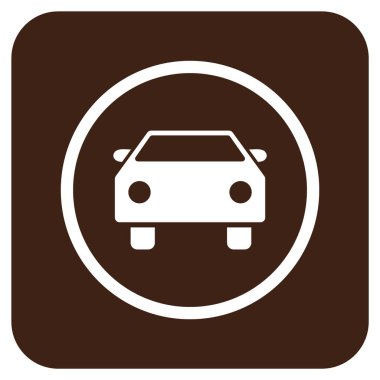 Araba düz kare vektör simgesi