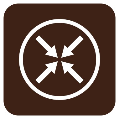 Merkezi oklar düz kare vektör simgesi