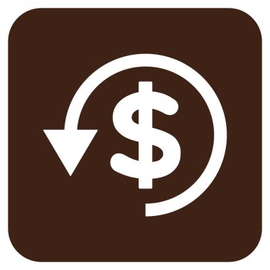 Ters ibraz düz kare vektör simgesi