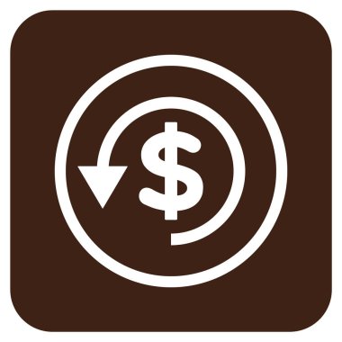 Ters ibraz düz kare vektör simgesi