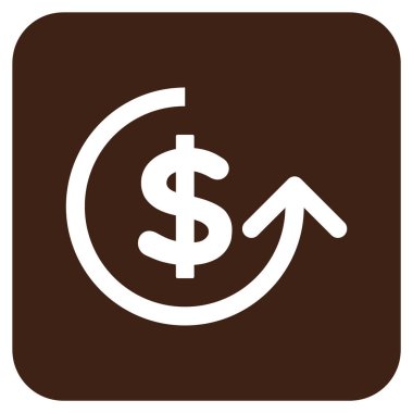 Ters ibraz düz kare vektör simgesi