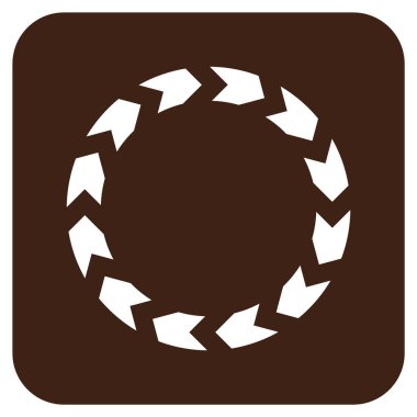 Dolaşım düz kare vektör simgesi