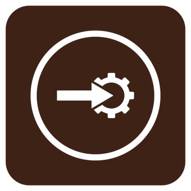 COG Tümleştirme düz kare vektör simgesi