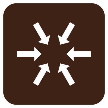 Kompakt oklar düz kare vektör simgesi