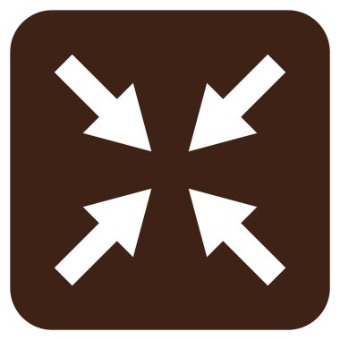 Oklar düz kare vektör simge sıkıştırmak