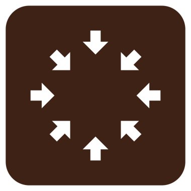 Kompakt oklar düz kare vektör simgesi