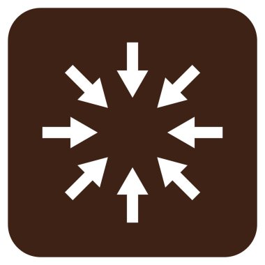 Kompakt oklar düz kare vektör simgesi