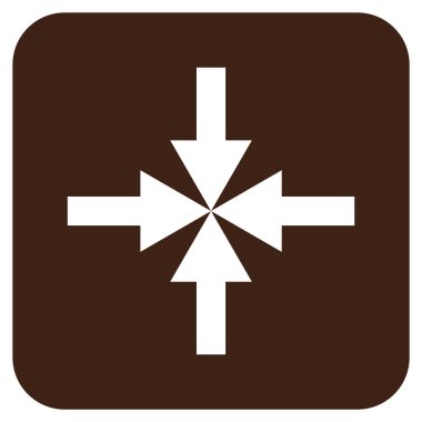 Oklar düz kare vektör simge sıkıştırmak