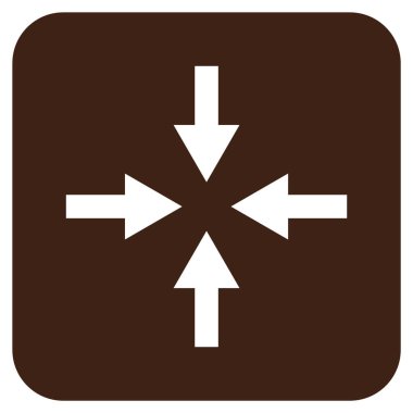 Oklar düz kare vektör simge sıkıştırmak