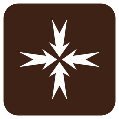 Sıkıştırma OK düz kare vektör simgesi