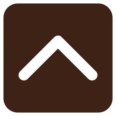 Düz yukarı yön vektör simgesi kare