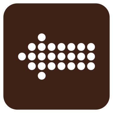 Noktalı Ok düz yaptı vektör simgesi kare