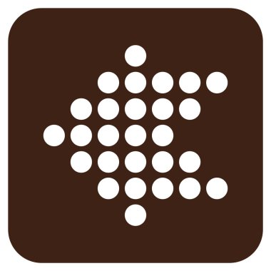 Noktalı Ok düz yaptı vektör simgesi kare