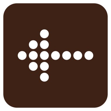 Noktalı Ok düz yaptı vektör simgesi kare