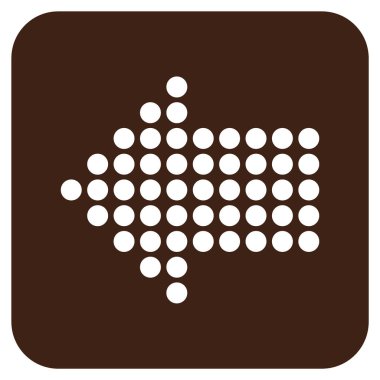 Noktalı Ok düz yaptı vektör simgesi kare