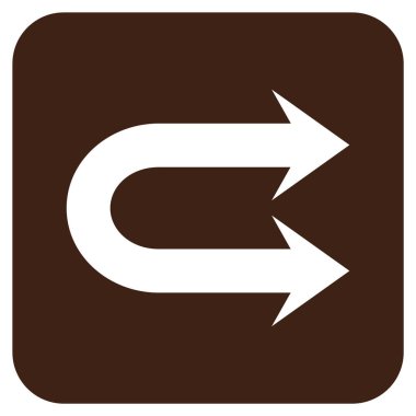 Çift sağ ok düz kare vektör simgesi