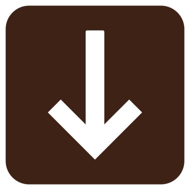 Ok düz kare vektör simgesi