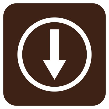 Yuvarlak ok düz kare vektör simgesi