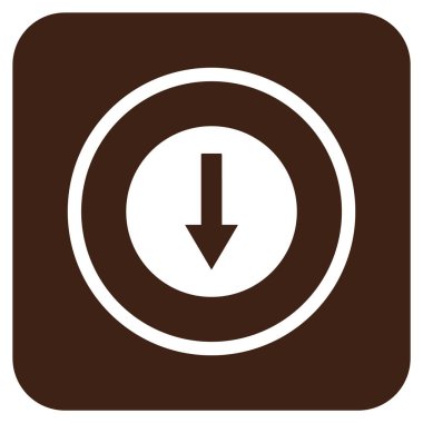 Yuvarlak ok düz kare vektör simgesi