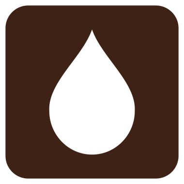 Düz kare vektör simge damla