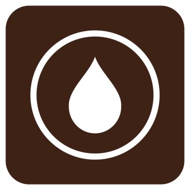 Düz kare vektör simge damla