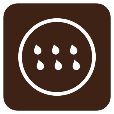 Damla düz kare vektör simgesi