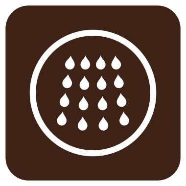 Damla düz kare vektör simgesi