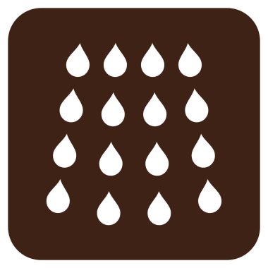 Damla düz kare vektör simgesi