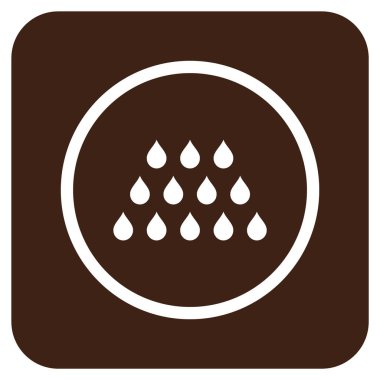 Damla düz kare vektör simgesi