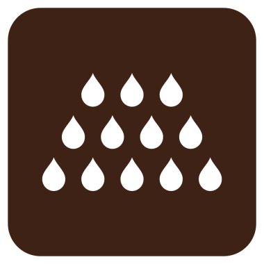 Damla düz kare vektör simgesi