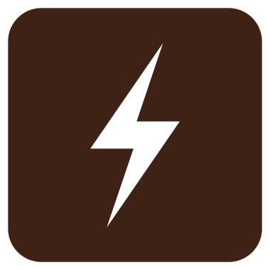 Elektrik düz kare vektör simgesi