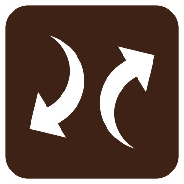 Exchange oklar düz kare vektör simgesi