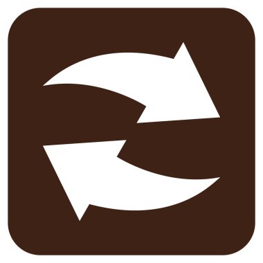 Exchange oklar düz kare vektör simgesi