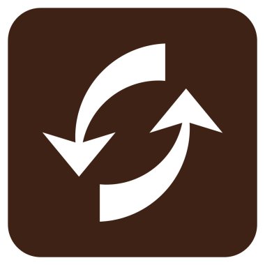 Exchange oklar düz kare vektör simgesi