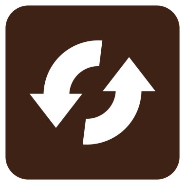 Exchange oklar düz kare vektör simgesi