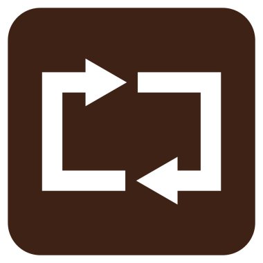 Exchange oklar düz kare vektör simgesi