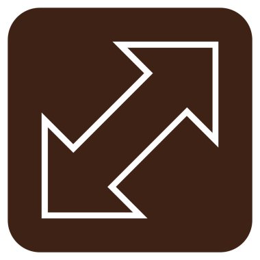 Exchange çapraz düz kare vektör simgesi