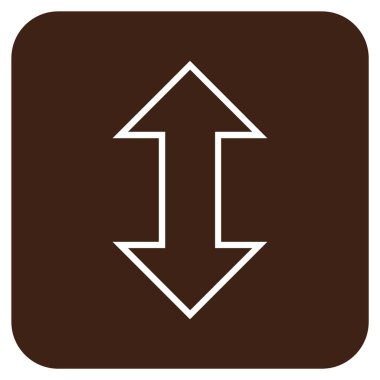 Exchange dikey düz kare vektör simgesi